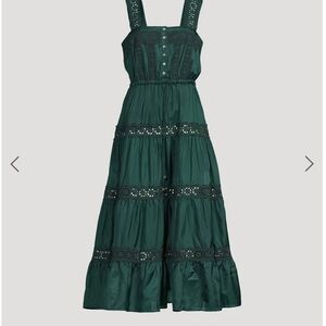 Alemais xylo lace-trim silk midi dress